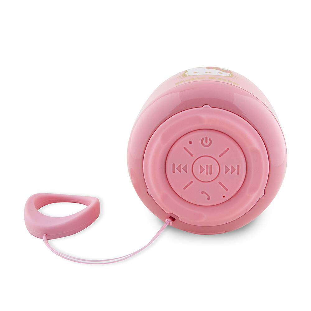 Hello Kitty Renk Geçişli Elektroplating Logolu Parmak Tutamaçlı Mini Bluetooth Speaker Hoparlör Pembe