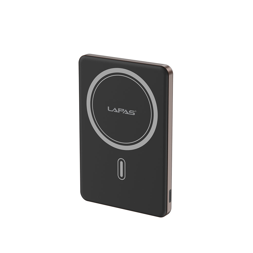 Lapas LP-PW003 Ultra İnce Hızlı Şarj Özellikli Wireless Powerbank 5000mAh 15W Gold