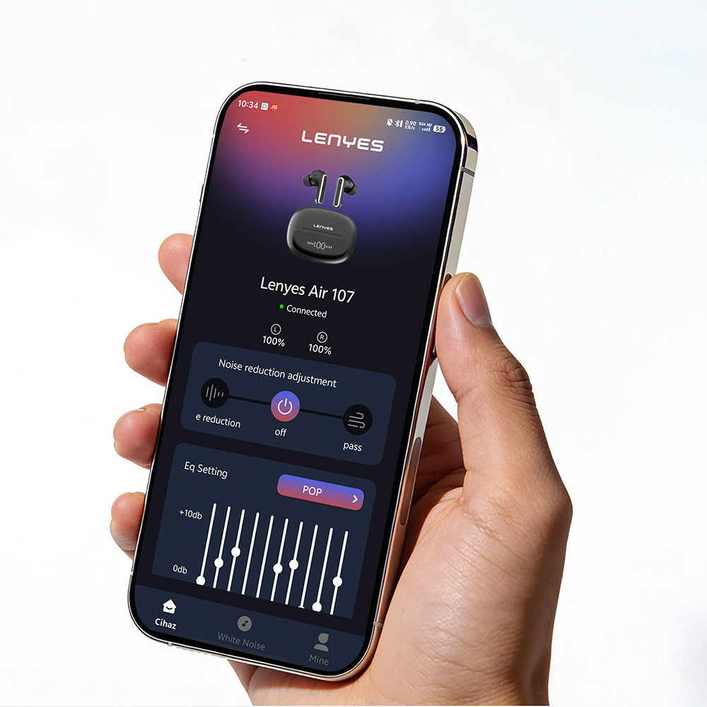 Lenyes Air 107 ANC/ENC Teknolojili 360 Derece Panaromik Ses Özellikli Kulak İçi Bluetooth Kulaklık v6.0