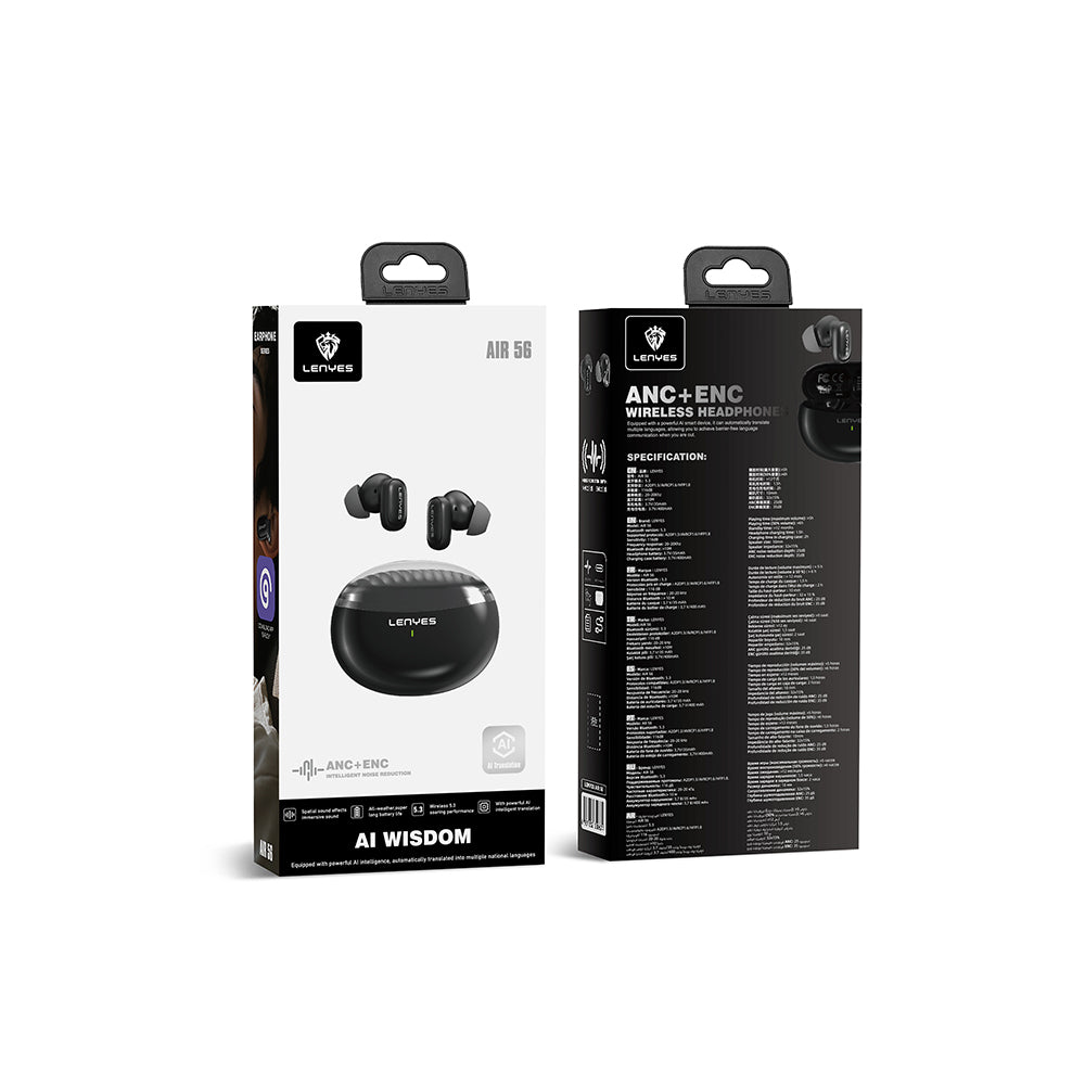 Ai Çeviri Özellikli Lenyes Air 56 ANC/ENC Teknolojili Kulak İçi Bluetooth Kulaklık v5.3