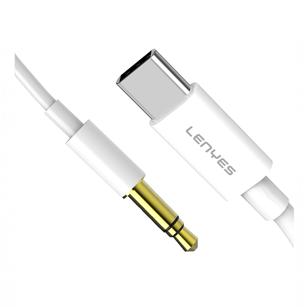 Lenyes AX106 Lightning to 3.5mm AUX Audio Kablo 1M Beyaz