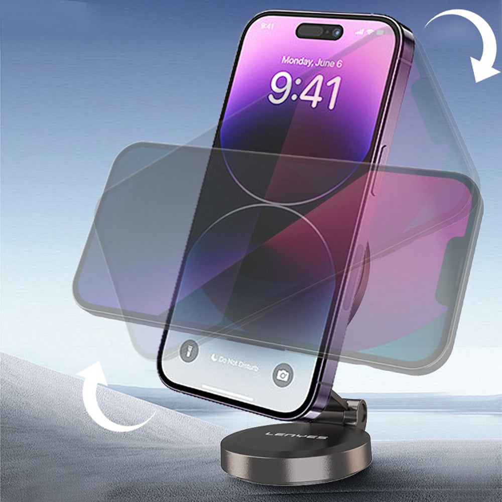 Lenyes CR137 Magnetik Magsafe 360° Oynar Başlıklı Araç İçi Telefon Tutucu Siyah