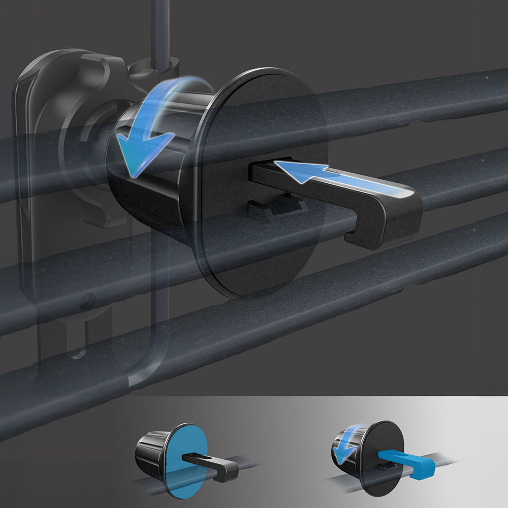 Lenyes CR181 360 Derece Dönebilen Havalandırma Tasarımlı Araç Telefon Tutucu Siyah