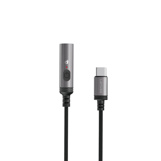 Lenyes LC110-TC Bükülme ve Aşınmaya Dayanıklı Örgü Tasarımlı Type-C Bağlantılı Çakmak Kablosu 30cm Gri