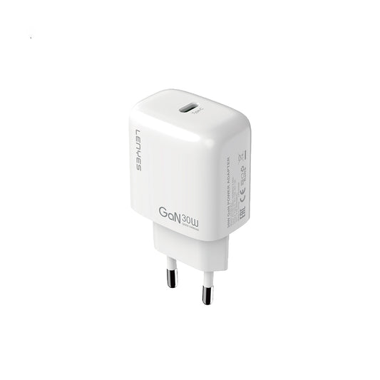 Lenyes LCH92 Type-C GaN Teknolojili PD Hızlı Şarj Özellikli Şarj Başlığı 30W Beyaz