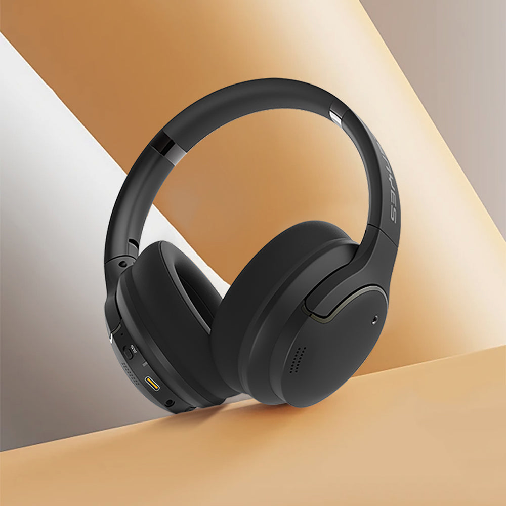 Lenyes LH61 Katlanabilir Tasarımlı TWS Kulak Üstü Bluetooth Kulaklık v5.4 Krem