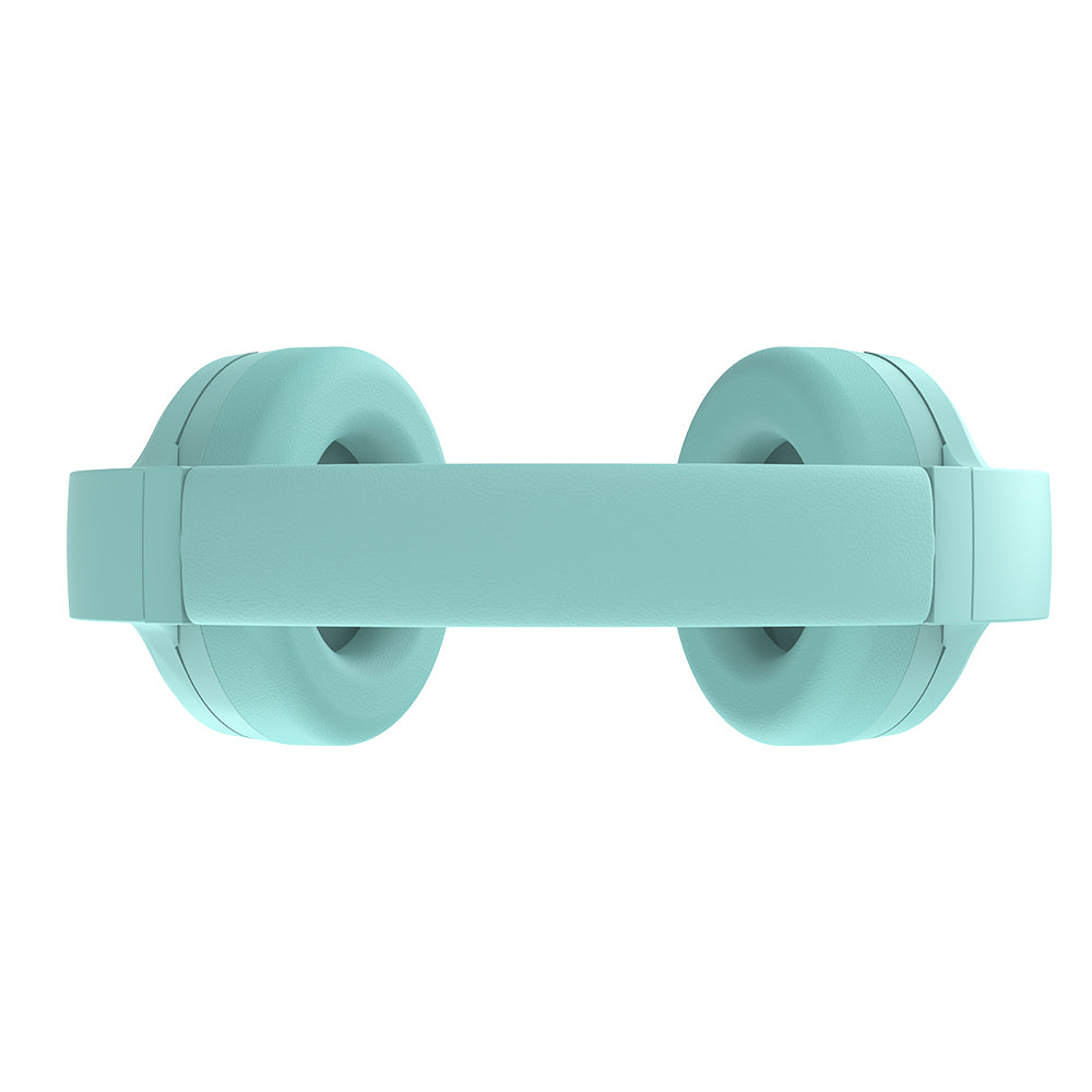 Lenyes LKH31 Ayarlanabilir Çocuklara Özel Kulak Üstü Kablolu ve Bluetooth Kulaklık v5.4 Yeşil