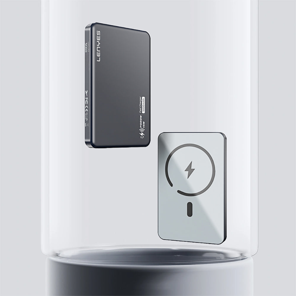 Lenyes PW119D PD 20W Ultra İnce Hızlı Şarj Özellikli Wireless Powerbank 15W 10.000mAh Gold