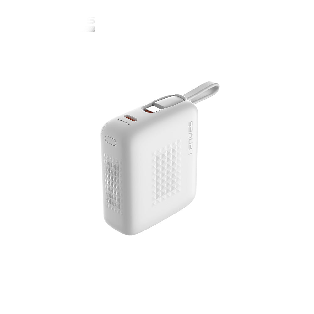 Lenyes PX169D PD 22.5W Hızlı Şarj Özellikli LED Göstergeli Type-C Kablolu Mini Taşınabilir Powerbank 10000mAh