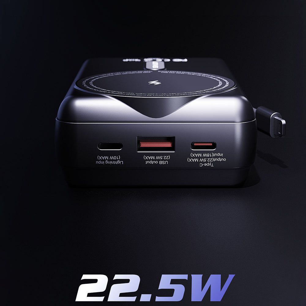 Lenyes PX274D PD 22.5W Standlı M-safe Şarj Özellikli Wireless Powerbank 15W 20000mAh Siyah