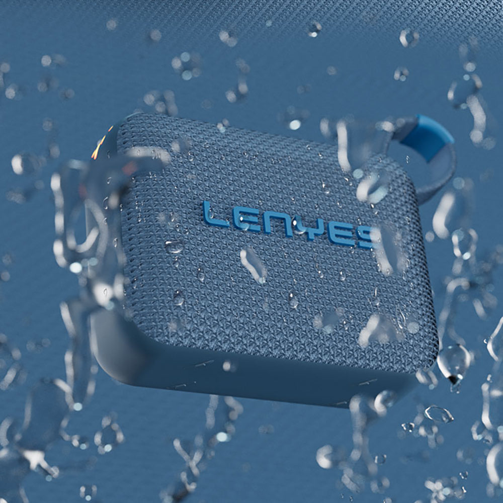 Lenyes S216 Su Geçirmez Özellikli RGB Işıklı Askılı Mini Bluetooth Speaker Hoparlör v5.3 Pembe