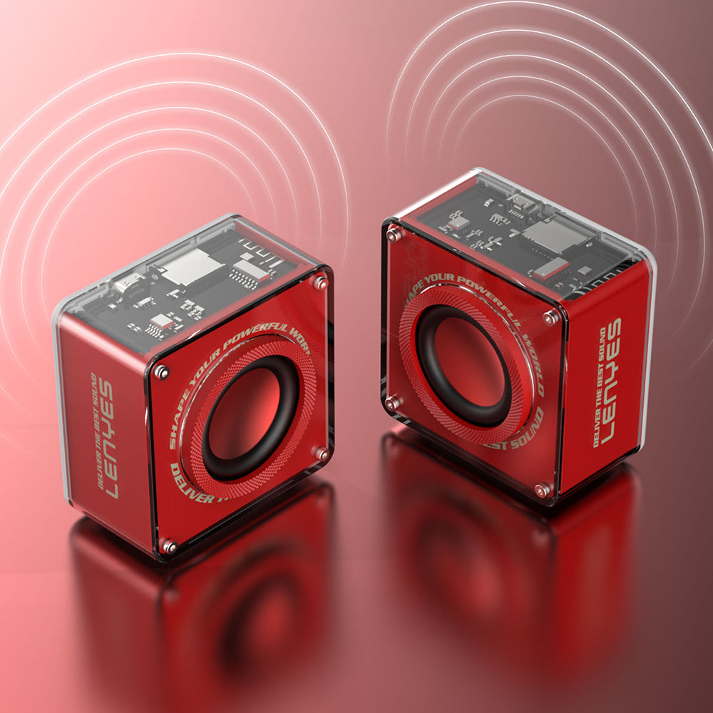 Lenyes S222 Mini TWS Kablosuz Bluetooth Hoparlör v5.3 5W Siyah