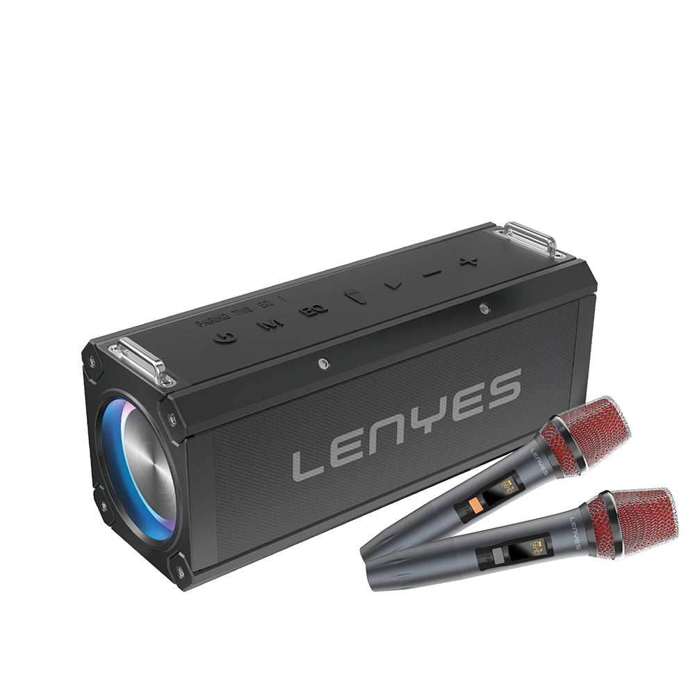 Lenyes S828 RGB Led Işıklı TWS Bluetooth Speaker Hoparlör v5.0 Siyah