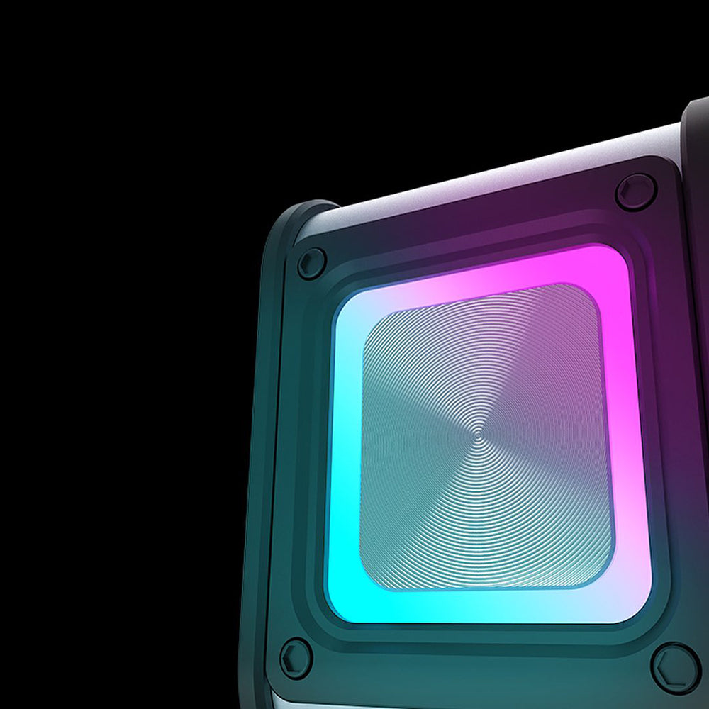 Lenyes S856 RGB Işıklı Mikrofonlu Bluetooth Speaker Hoparlör v5.0 Siyah