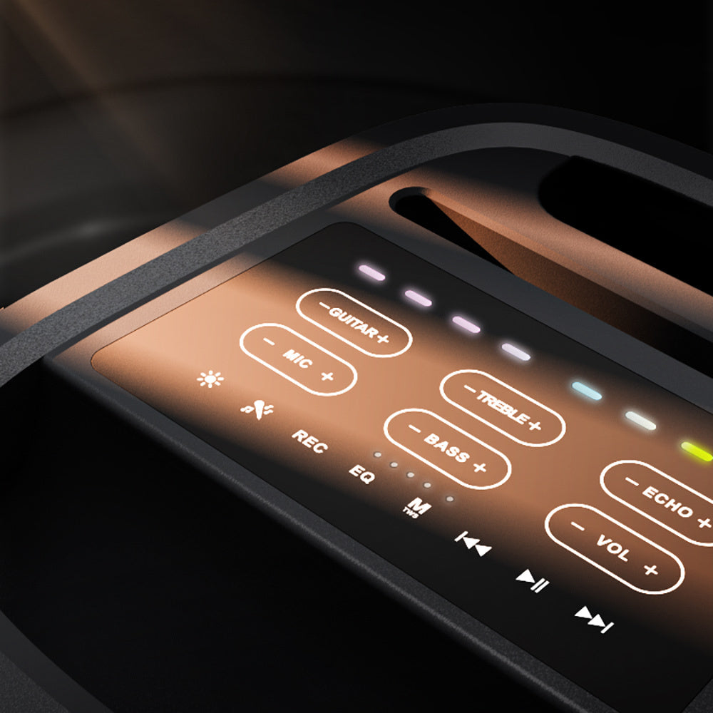 Lenyes S882 Su Geçirmez Mikrofonlu Çoklu Giriş RGB Işıklı TWS Karaoke FM Bluetooth Hoparlör v5.3 200W Siyah