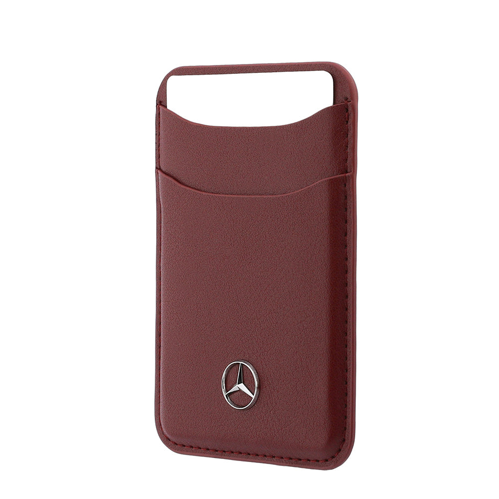 Mercedes Benz Orjinal Lisanslı Yeni Nesil 2 Hazneli Metal Logolu Deri Magnetik Kartlık