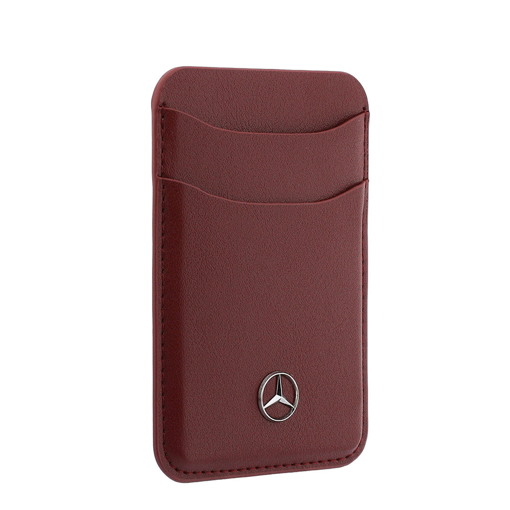 Mercedes Benz Orjinal Lisanslı Yeni Nesil 2 Hazneli Metal Logolu Deri Magnetik Kartlık
