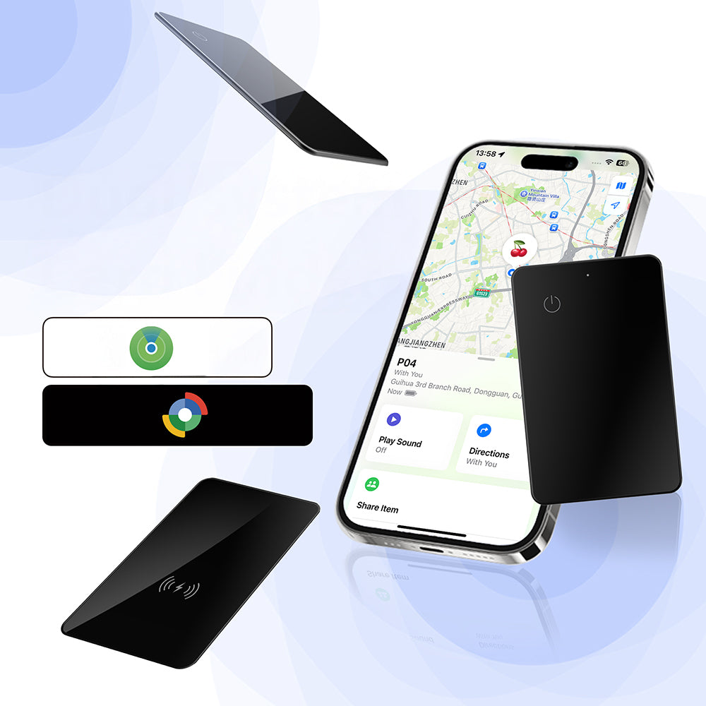 Micflip P045 Suya Dayanıklı iOS ve Android Cihazlar için Wireless Şarj Özellikli Akıllı Takip Kartı