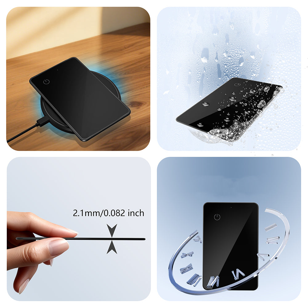 Micflip P045 Suya Dayanıklı iOS ve Android Cihazlar için Wireless Şarj Özellikli Akıllı Takip Kartı