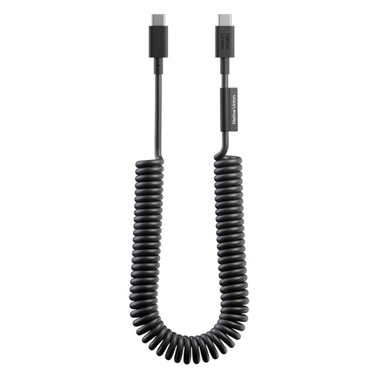 Native Union POP Serisi Type-C to Type-C Spiralli Şarj Kablosu 60W 2.4M