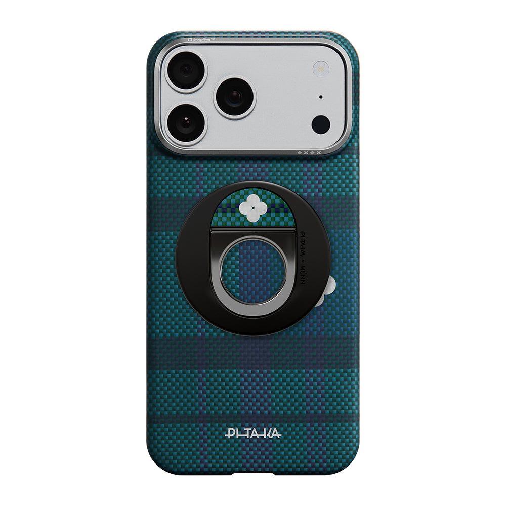 Pitaka Aramid Fiber Flora in Grid Serisi MagEZ Grip 3 Magnetik Ring Stand Telefon Tutucu