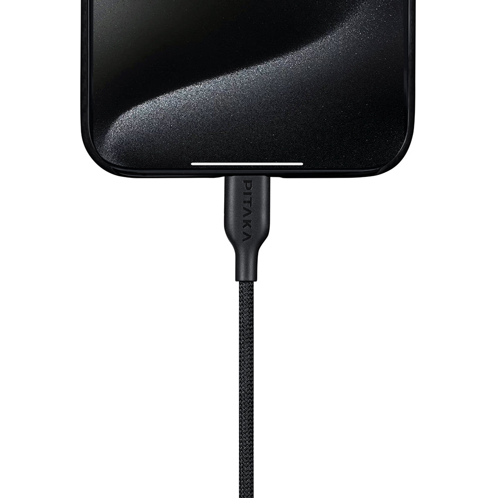 Pitaka Flex Braided Örgülü Tasarımlı Type-C to Type-C PD Data ve Şarj Kablosu 60W 1.2M Siyah