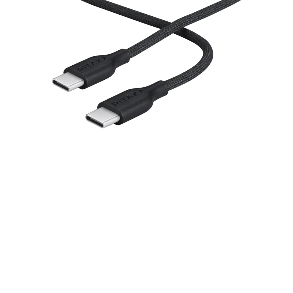 Pitaka Flex Braided Örgülü Tasarımlı Type-C to Type-C PD Data ve Şarj Kablosu 60W 1.2M Beyaz