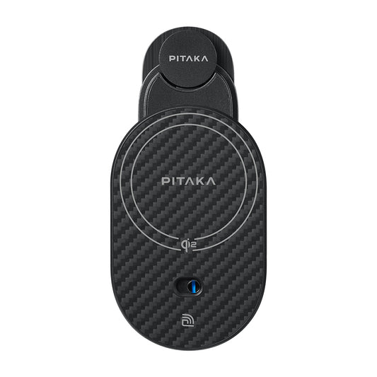 Pitaka MagEZ Pro 2 M-safe Şarj Özellikli Qi2 Aramid Fiber Araç Telefon Tutucu