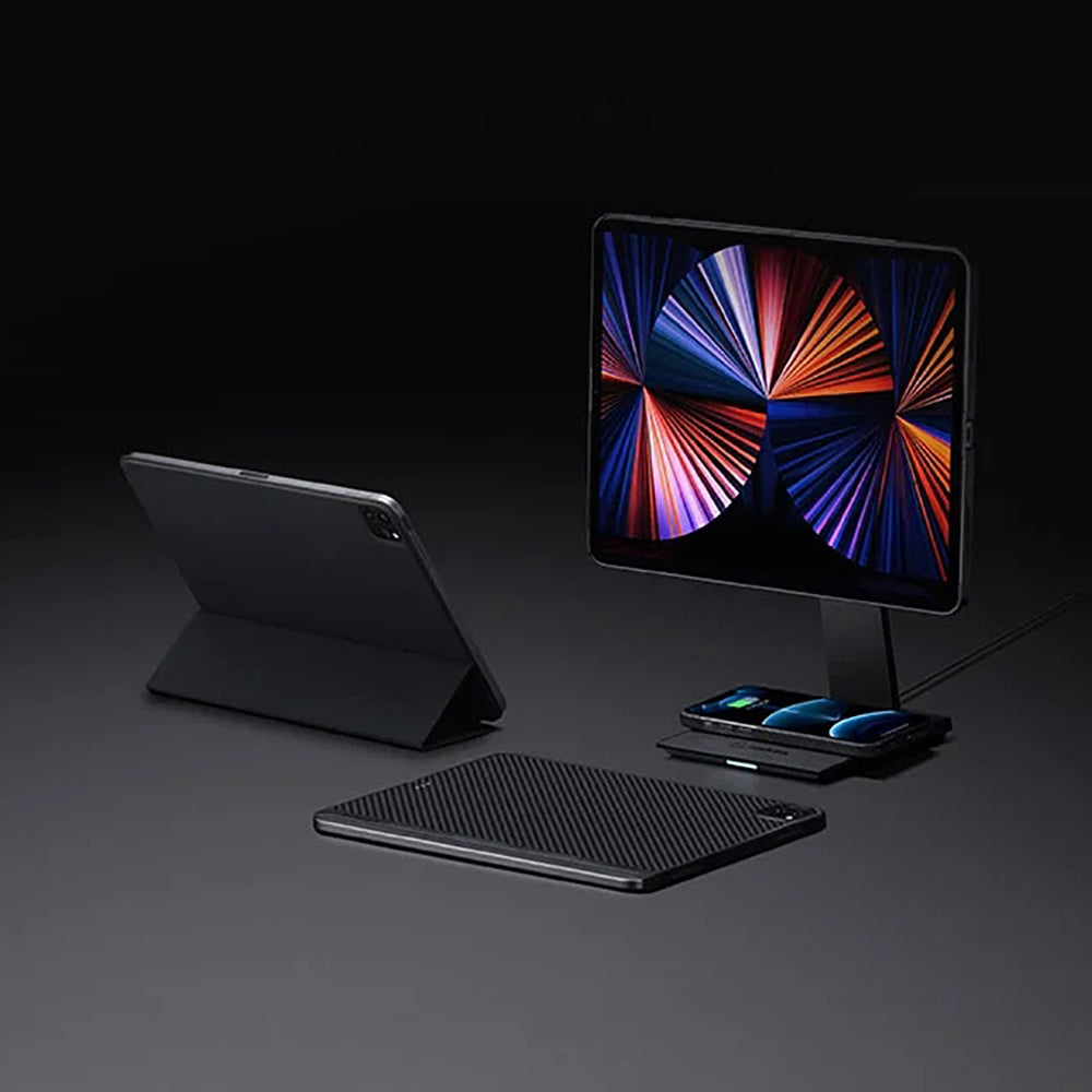 Pitaka MES2101 Telefon ve Kulaklık Kablosuz Şarjlı Classic Versiyon Magnetik Tablet Standı Siyah