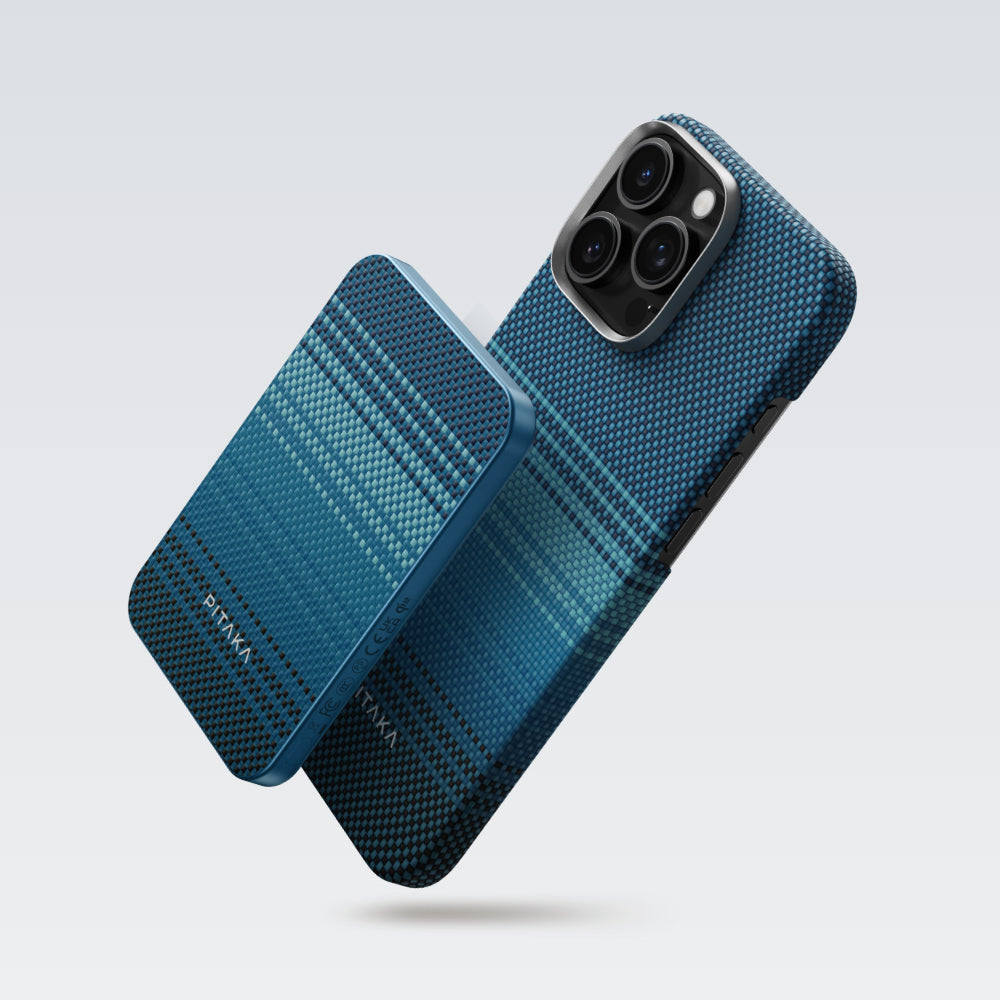 Pitaka Tactile Woven Qi2 Şarj Teknolojili Aramid Fiber M-Safe Powerbank 15W 5000mAh Kahverengi