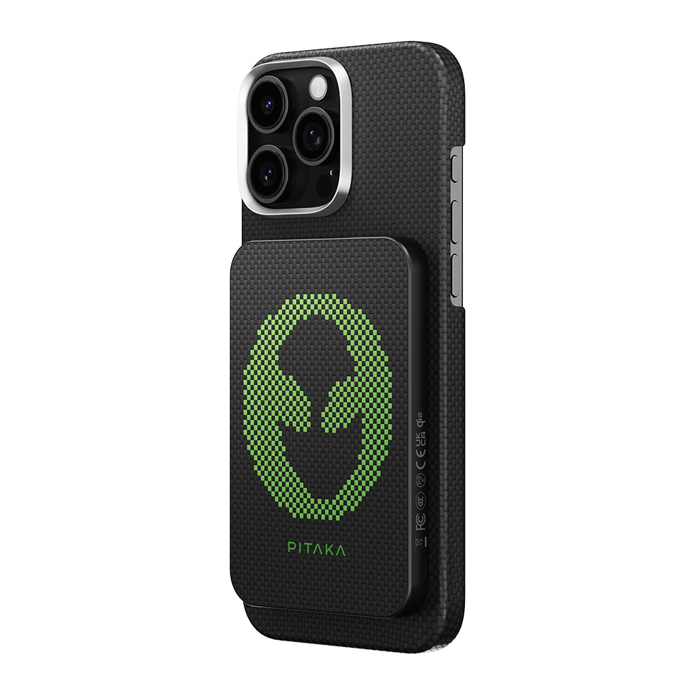 Pitaka Tactile Woven Qi2 Şarj Teknolojili Aramid Fiber M-Safe Powerbank 15W 5000mAh Mavi