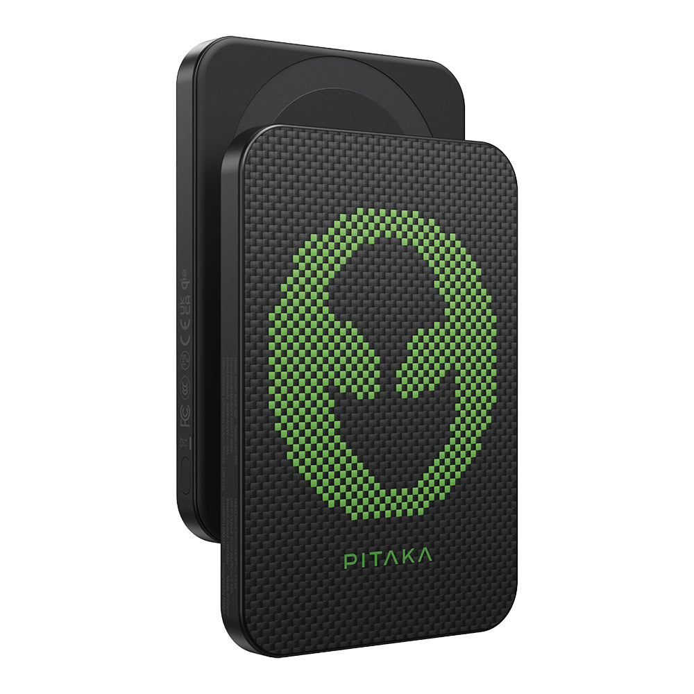 Pitaka Tactile Woven Qi2 Şarj Teknolojili Aramid Fiber M-Safe Powerbank 15W 5000mAh Kahverengi
