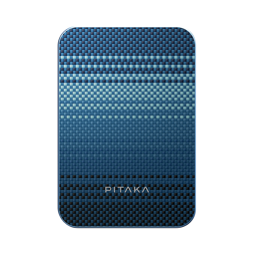 Pitaka Tactile Woven Qi2 Şarj Teknolojili Aramid Fiber M-Safe Powerbank 15W 5000mAh Siyah-Yeşil