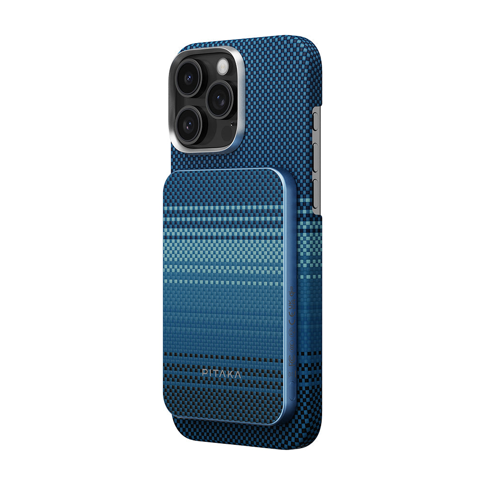 Pitaka Tactile Woven Qi2 Şarj Teknolojili Aramid Fiber M-Safe Powerbank 15W 5000mAh Mavi