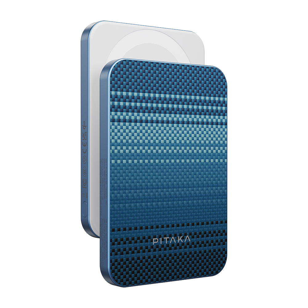Pitaka Tactile Woven Qi2 Şarj Teknolojili Aramid Fiber M-Safe Powerbank 15W 5000mAh Kahverengi
