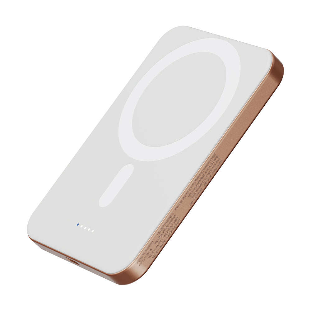 Pitaka Tactile Woven Qi2 Şarj Teknolojili Aramid Fiber M-Safe Powerbank 15W 5000mAh Kahverengi