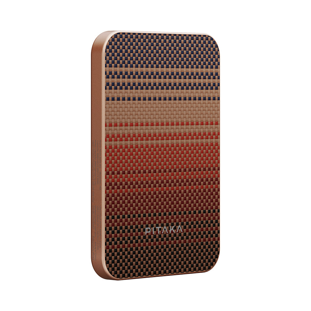 Pitaka Tactile Woven Qi2 Şarj Teknolojili Aramid Fiber M-Safe Powerbank 15W 5000mAh Mavi
