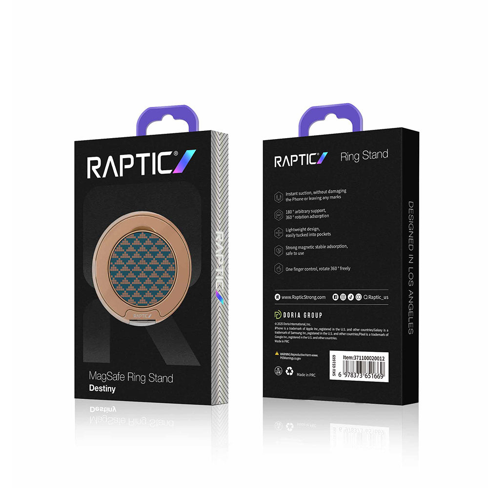 Raptic FreeFlow Destiny Serisi 360 Derece Dönebilen Magnetik Ring Stand Telefon Tutucu