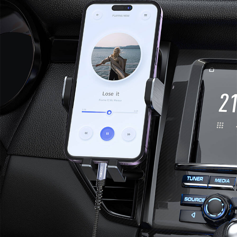 Recci RDS-A27 Type-C to 3.5mm AUX Audio Kablo Gri