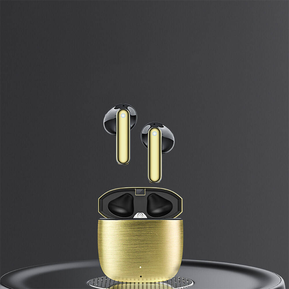 Recci REP-W42 Bounty Hunter Serisi TWS Kulak İçi Bluetooth v5.2 Kulaklık Gold