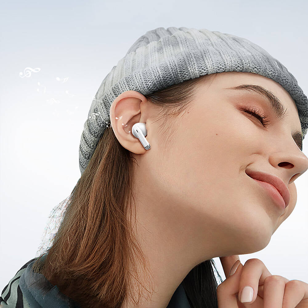 Recci REP-W81 Melody Serisi Hi-Fi Ses Kaliteli TWS Kulak İçi Bluetooth v5.3 Kulaklık Beyaz