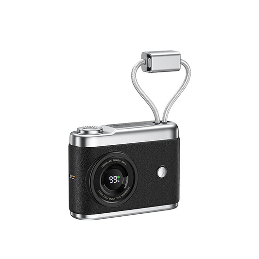 Recci RPB-P66 PD 20W Hızlı Şarj Özellikli Type-C & lightning Kablolu Powerbank 22.5W 10.000mAh Siyah