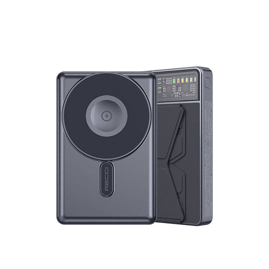 Recci RPB-W19 Standlı Magsafe Şarj Özellikli Powerbank 10.000mAh Siyah