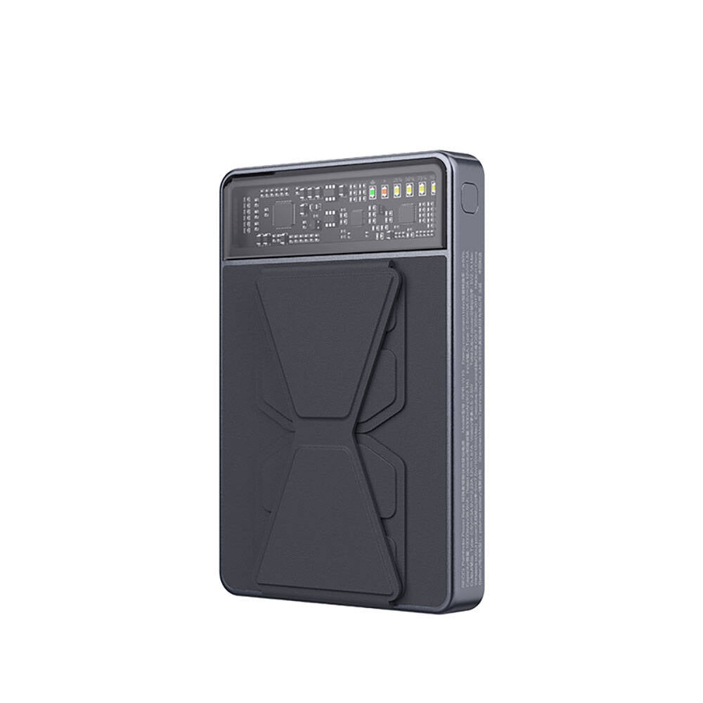 Recci RPB-W19 Standlı Magsafe Şarj Özellikli Powerbank 10.000mAh Siyah