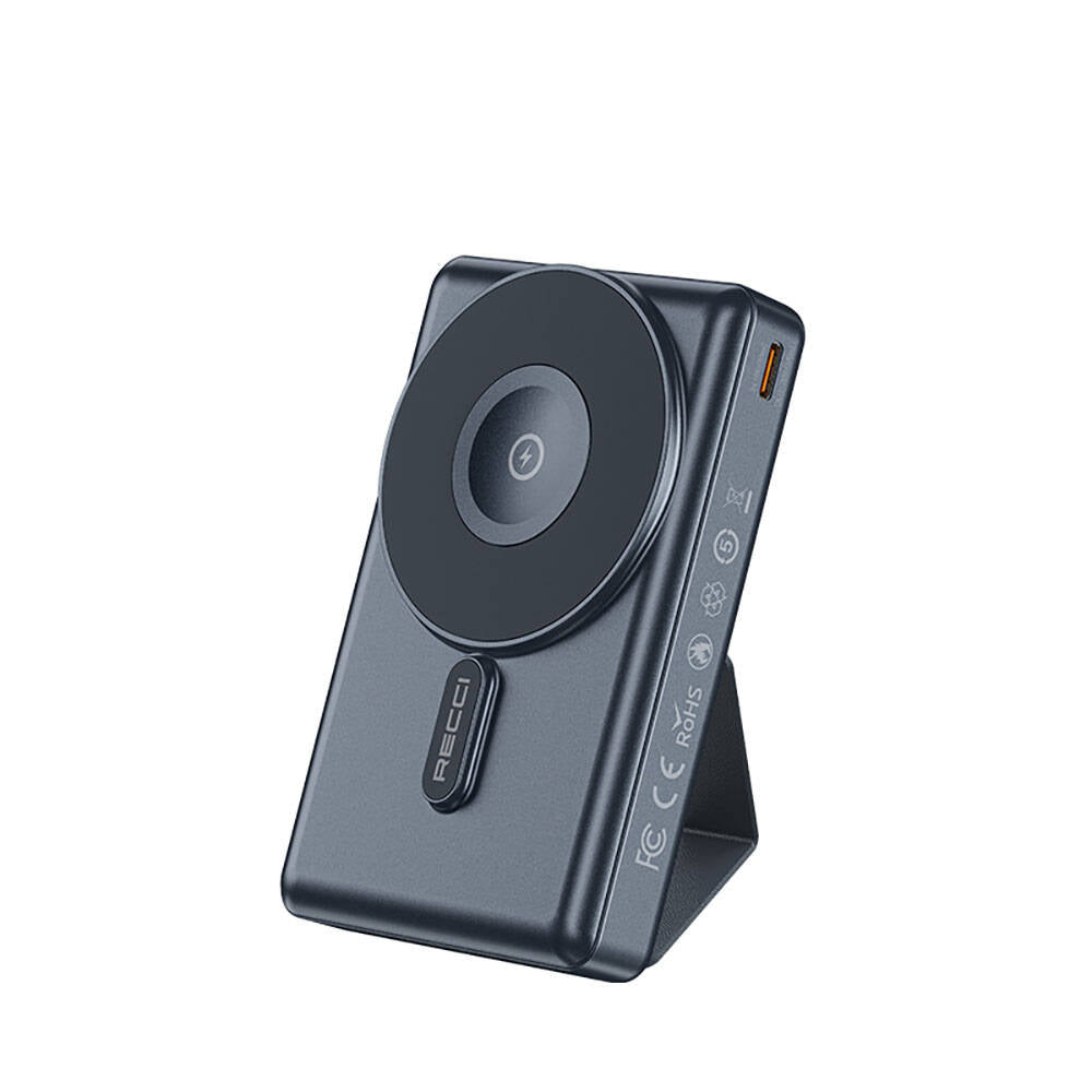 Recci RPB-W19 Standlı Magsafe Şarj Özellikli Powerbank 10.000mAh Beyaz