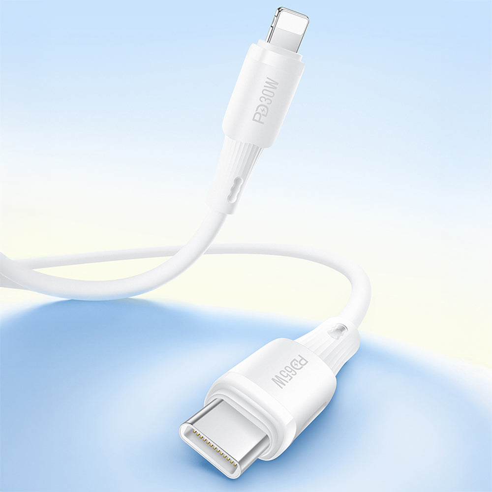 Recci RS52CC Type-C to Type-C PD Hızlı Şarj Özellikli Data ve Şarj Kablosu 65W 1M Beyaz