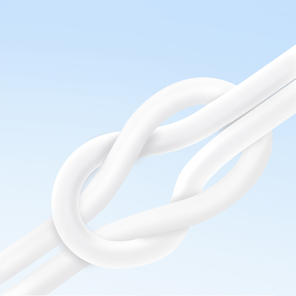 Recci RS52L USB-A to Lightning 2.4A Hızlı Şarj Özellikli Data ve Şarj Kablosu 1M Beyaz