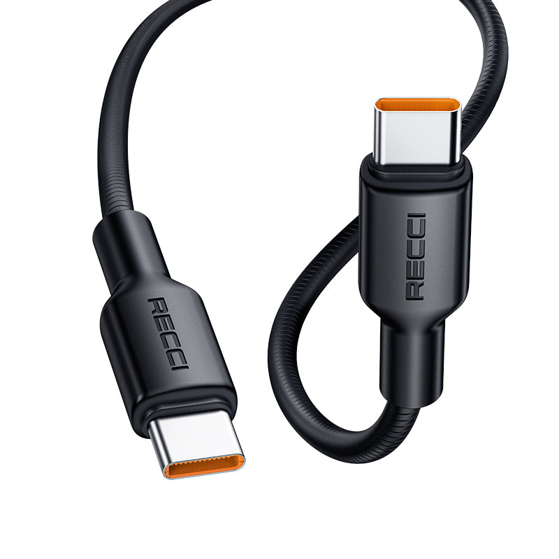 Recci RS56CC Type-C to Type-C PD Hızlı Şarj Özellikli Data ve Şarj Kablosu 100W 1.2M Beyaz