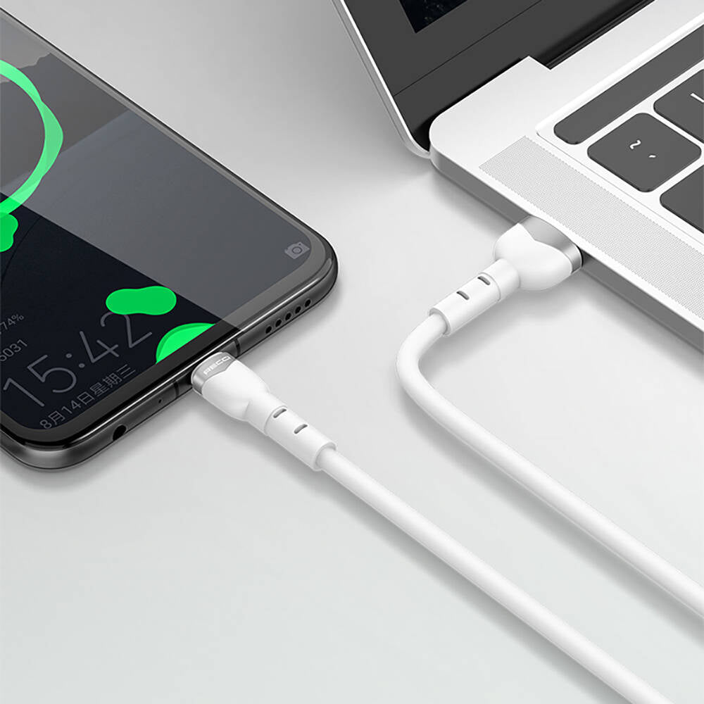 Recci RTC-N35L Hızlı Şarj Özellikli 100cm Lightning to USB-A Kablo Yeşil