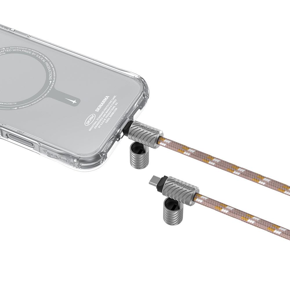 Skinarma DynoVE Serisi Type-C to Type-C Askı İpi Tasarımlı Şarj ve Data Kablosu Yeşil